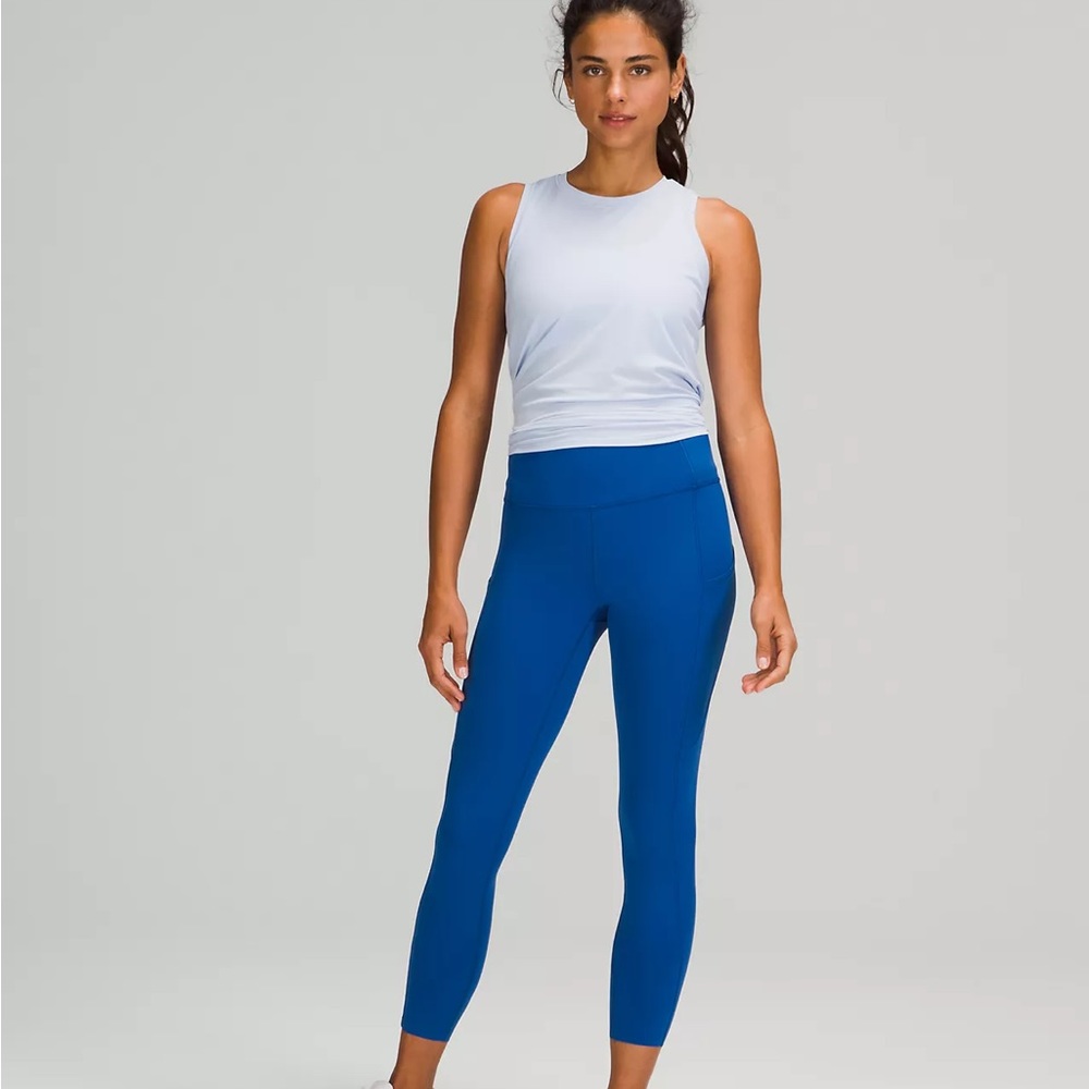 Lululemon Fast and Free High-Rise Tight 25" Symphony Blue size 6